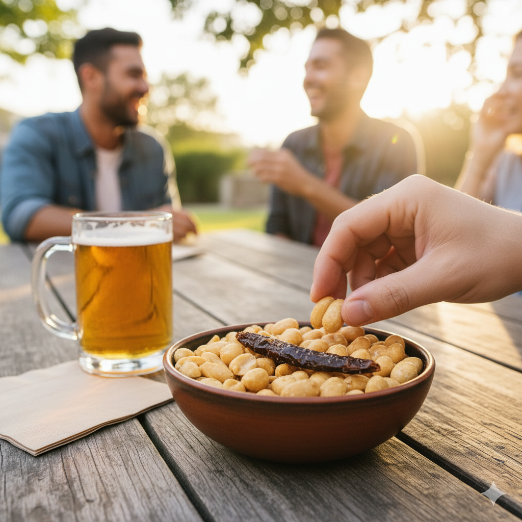 Cacahuate con Sal y Chile de Arbol